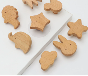 Poignée de tiroir de cuisine en acier pour enfants, motif étoile, nuage, ours, sans perçage, auto-adhésive, à trou unique, pour porte d'armoire - Product Image 3