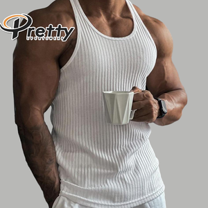 เสื้อกั๊กออกกำลังกายแขนกุดสำหรับผู้ชายชุดออกกำลังกายเล่นฟิตเนสชุดออกกำลังกายแขนกุดผ้ายืดระบายอากาศได้ - Product Image 1