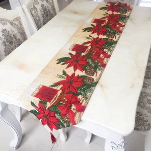 Camino <span class=keywords><strong>de</strong></span> <span class=keywords><strong>Mesa</strong></span> Navideño Minimalista Escandinavo, Decoración Nórdica para las Fiestas, Cubierta <span class=keywords><strong>de</strong></span> <span class=keywords><strong>Mesa</strong></span> con Estampado Geométrico Navideño para Hogar Moderno - Product Image 3
