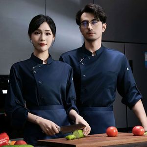 Uniforme de Cocina para Restaurante Subway, Chaqueta de Chef, Chaqueta de Chef Japonesa con Cuello en V, Diseño de Logotipo Personalizado para Cocina, Uniforme para Subcoks - Product Image 1