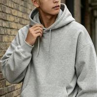 Hoodie ample et court personnalisé avec emblème, en tissu épais pour l'hiver