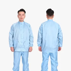 חליפת בטיחות חדר נקי אנטי-סטטי ESD לשימוש חוזר עבור תעשיית המזון עבור סגנון בגדי עבודה