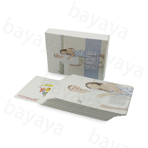 Cartes à jouer en papier de lin de haute qualité Conception personnalisée personnalisée Cadeaux de cé<span class=keywords><strong>l</strong></span>ébration en gros Collection commémorative - Product Image 4