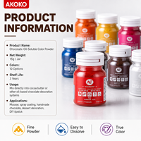 Colorant Alimentaire Naturel Biologique Comestible en Poudre Soluble dans l'Huile pour Décoration de Gâteaux, Pigment de Qualité Alimentaire Jetable 15g pour Mousse