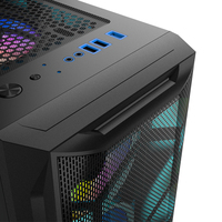 Boîtier d'ordinateur de jeu SNOWMAN de haute qualité pour PC avec panneau frontal entièrement en maille, boîtier d'ordinateur en plastique ATX Mid Tower