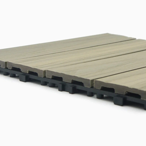 WPC rắn rỗng decking dập nổi PVC tự làm sàn gạch WPC ngoài trời sàn cỏ nhân tạo lồng vào nhau boong - Product Image 2