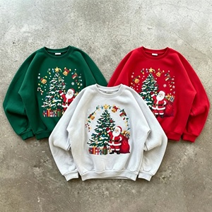 Sweatshirts de Noël personnalisés, motif flocon de neige, en molleton français 100% coton, sweat-shirt oversize à capuche pour enfants et familles - Product Image 3