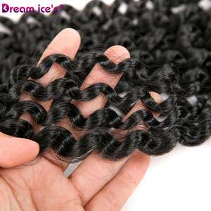 Dream Ice's Popolare Passion Twist Nero, Trama Singola, Senza Grovigli, Morbido Sintetico, Onda d'Acqua, per Treccine all'Uncinetto, 20 pollici, Capelli Sciolti - Product Image 5