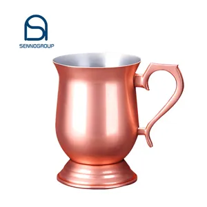 Natural Pure Copper Moscow Mule Mug Handmade Copper Mug Moscow Mule Factory Wholesale Beer Wine Cocktail Mugs