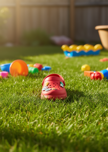 Sandali Zoccoli per Bambini con Spille Animate Taglia 18 Stile Sportivo Estivo Tomaia in Plastica Rossa Suola in EVA - Product Image 2