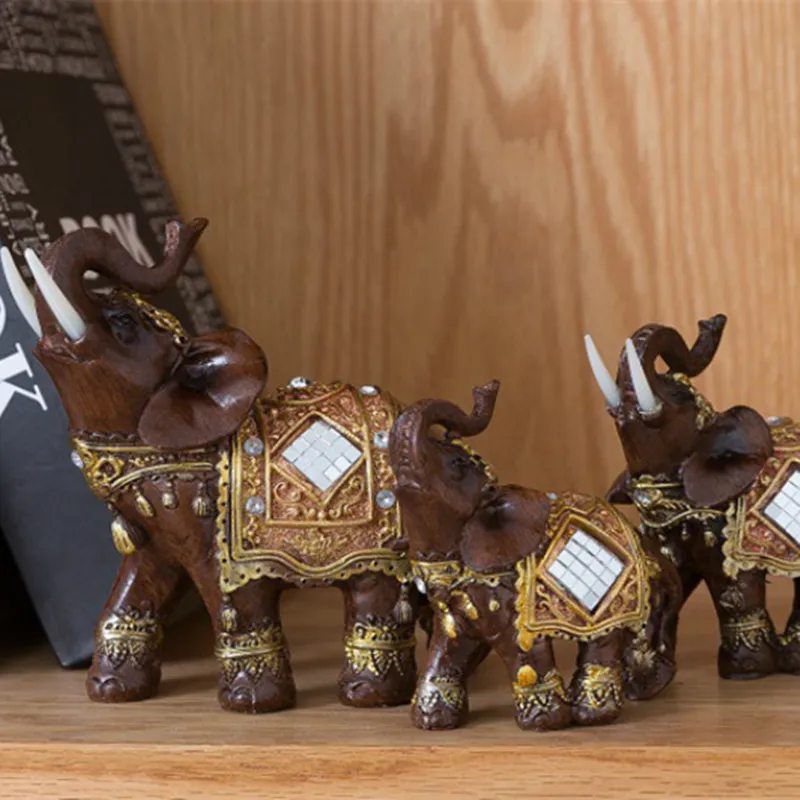 Polyresin Elephant Figurine Small Resin Elephant Statues For Return Gifts