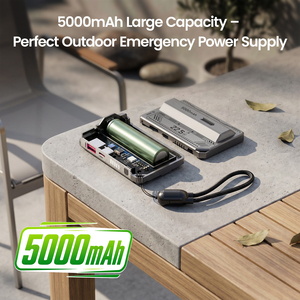 Mini 5000mAh Power Bank 22.5W Fast Charging Portable Charger with Removable Battery <strong>and</strong> LED Digital Display OEM Logo PB87 - Product Image 2