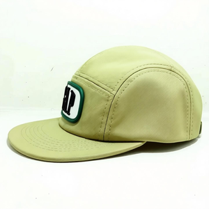 Gorra Snapback de 5 Paneles Unisex Ajustable Estilo Urbano Lona Primavera Verano Casual Verde con Logo en el Panel Frontal - Product Image 3