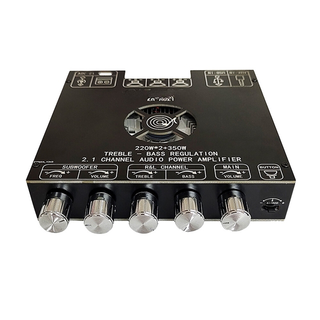 XY-S220H 2x160W+220W BT-compatible 5.1 Power Subwoofer Amplifier Board AUX 2.1 CH Stereo Home Music Module Audio