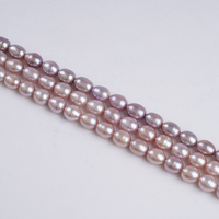 Vente en gros de perles d'eau douce de 8-9 mm, forme de riz, perles véritables pour la fabrication de bijoux