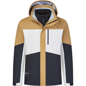 Chaqueta de invierno 3 en 1 para <span class=keywords><strong>hombre</strong></span>, abrigo de esquí y Snowboard <span class=keywords><strong>con</strong></span> capucha a prueba de viento, <span class=keywords><strong>forro</strong></span> <span class=keywords><strong>polar</strong></span> extraíble, exterior rígido, cálido, lluvia, nieve, Formal - Product Image 2