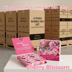 ชุดทำสปาเท้า 4 ขั้นตอน สำหรับร้านเสริมสวยมืออาชีพ สูตรฟองสบู่ OEM แบรนด์ส่วนตัว กลิ่นเชอร์รี่บลอสซัม พร้อมส่ง ชุดดูแลเท้ากลิ่นดอกไม้ - Product Image 3