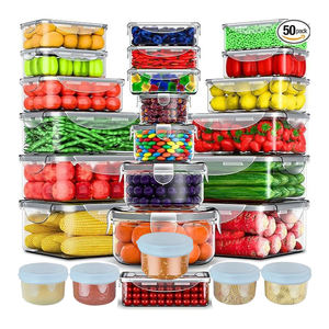 Contenedor de alimentos sin BPA, apto para microondas, congelador, lavavajillas, caja de almacenamiento de alimentos, cajas de plástico herméticas y contenedores, 3 uds. - Product Image 6