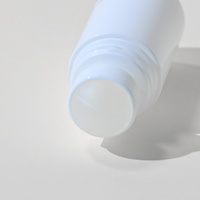 Flacon roll-on en plastique PP blanc recyclable de 30 ml et 60 ml avec bouchon à vis, impression personnalisée pour emballage cosmétique anti-transpirant