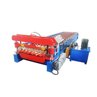 Machine de formage de rouleaux de tôles d'acier colorées PPGI pour panneaux de toiture métalliques avec contrôle PLC, équipement industriel automatique