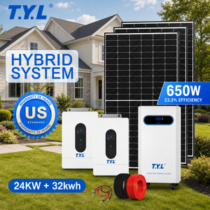 Système d'énergie solaire 20KW, onduleur intelligent, batterie haute capacité, panneaux solaires niveau 1, solution solaire à gu - Product Image 1
