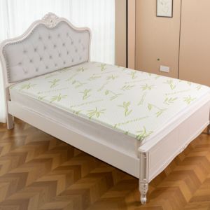 Harga Pabrik Grosir 100% poliester Jacquard Fitted Sheet Pelindung Kasur Penutup Kasur Single Bed Dengan Kamar Tidur - Product Image 2