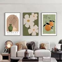 Peinture murale minimaliste moderne en 3 parties, style nordique, sans perçage, pour salon, fond de canapé, décoration de chambre à coucher