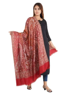 Wedding Wear Ethnic Polyester Kashmiri <b>Shawl</b> Soft Lightweight Breathable Fashion <b>Wrap</b> for <b>Women</b> Graceful Woven Pattern for - Product Image 1