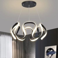 CCT lampu gantung LED 3 redup, lampu proyeksi bintang langit Emas Untuk Hotel lobi rumah tangga ruang tamu
