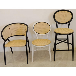 Silla de ratán de jardín al aire libre de color bambú Natural - Product Image 6