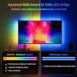 Tira de Luces LED RGB Inteligente <span class=keywords><strong>con</strong></span> Chip COB, 18 pies, Direccionable, <span class=keywords><strong>con</strong></span> Efecto de Persecución de Color, 12V, Multicolor, Flexible, para Fiestas - Product Image 5