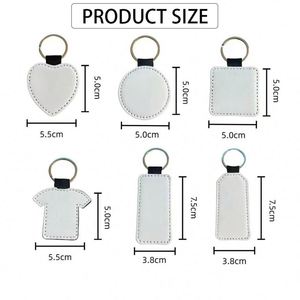 <b>Custom</b> Shape Festival Promotion Gifts Keyring Wholesale Sublimation White Blank Pu Leather Hanging Ornament Decoration <b>Keychain</b> - Product Image 2