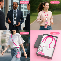 Kabel Data Lanyard 4 in 1 Promosi Logo OEM 60W 3A Kabel Pengisi Daya Terjalin Mendukung Pengisian Daya Bersama Ponsel Logo Kustom Hadiah