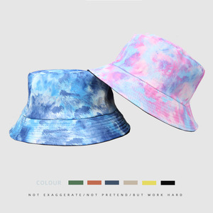 Chapeau Bob Personnalisé Imprimé Style Tie-Dye Unisexe, Chapeau de Soleil d'Extérieur Décontracté Tendance, Casquette de Pêcheur Légère Pliable pour l'Été, OEM - Product Image 1