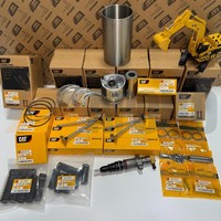 Kit de réparation de chemise de cylindre et segment de piston pour moteurs CAT de machines de construction C6.4 C6.6 C-9 C7 C9 C13 C15 C18 3126 3306 3406