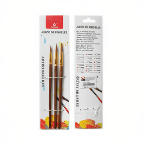 Pinceaux d'artiste Conzn, lot de 3 pinceaux à huile à pointe fine pour le dessin, fournitures artistiques, 24 pièces par plateau - Product Image 2