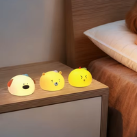 Lampe tactile en silicone souple, petite et mignonne, style anime, éclairage doux, pour enfants, bébés, décoration de chambre, lampe de chevet, rechargeable, lumière de nuit LED