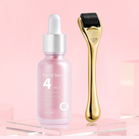 4 In 1 Huidverzorging Serum Whitening 30% Vitamine C Serum Met Hyaluronzuur Vitamine E Nicotinamide Met Roller Set