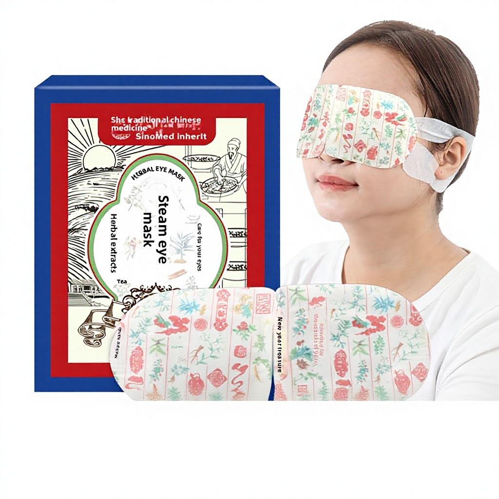 Chinese Medicine Artemisia Herb Steam Eye Mask Patch Relieve Eye Fatigue Sleep Shading Eye protection Wholesale