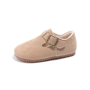 2025 Autumn and Winter New Retro Suede <strong>Kids</strong> <strong>Loafers</strong> with Cotton Lining for Warmth - Product Image 6