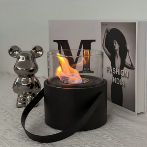2025 New Stainless Steel <strong>Small</strong> Round Table <strong>Fireplace</strong> Outdoor Metal Glass Fire Pit Bowl for Table Decor and Cooking - Product Image 5