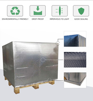 Housse de palette Euro imperméable et isolante thermiquement avec structure à bulles EPE, taille personnalisée, anti-humidité pour la logistique de transport