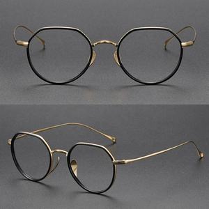 チタンフランス眼鏡眼鏡光学レンズ用明るい色フレーム眼鏡用女性ヴィンテージフレーム男性眼鏡 - Product Image 4