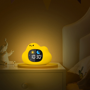 Veilleuse Adorable Nuage Apaisant pour Bébé avec Sons de <span class=keywords><strong>Bruit</strong></span> Blanc, Musique Douce, Horloge d'Aide au Sommeil et Lampe de Table - Product Image 6