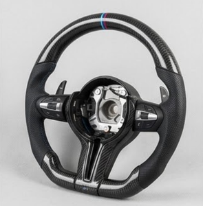 Volante de Fibra de Carbono y Cuero con 3 Palancas y Función de Calefacción para E92 F30 F10 E60 F31 - Product Image 4
