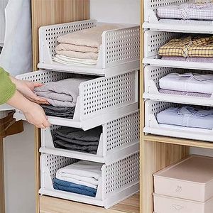 <b>Folding</b> Closet Organizers Stackable Plastic Drawer <b>Wardrobe</b> Clothes Organizer - Product Image 4