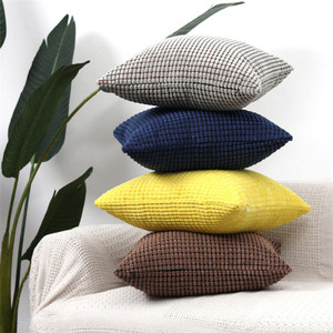 20x20 Inch Decorative <strong>Euro</strong> <strong>Pillow</strong> Covers Corn Striped, Soft Corduroy Cushion Case/Home Decor for Couch - Product Image 4