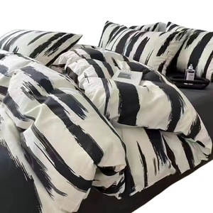 Lot de 3 ou 4 pièces de literie en gros : drap, housse de couette, parure de lit douce et confortable pour chambre à coucher - Product Image 3