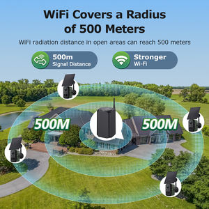 كاميرا SECTEC Halow واي فاي بمدى 500 متر تردد <span class=keywords><strong>2</strong></span>.4 جيجاهرتز و5 جيجاهرتز مقاومة للماء IP66 مع موزع إشارة منزلي وموسع نطاق مموه صغير مع بطارية ومجموعة أدوات أمان - Product Image 3