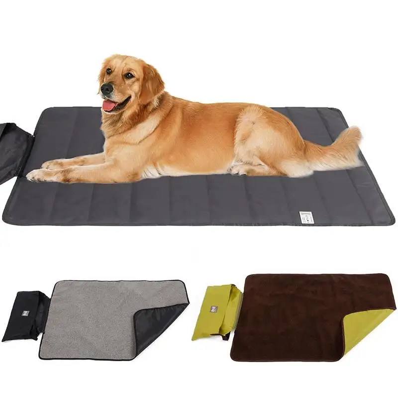custom pattern Portable Foldable Outdoor Indoor Pet Dog Cat Pad Waterproof Protect Diaper Reusable Training Mat Travel Blanket